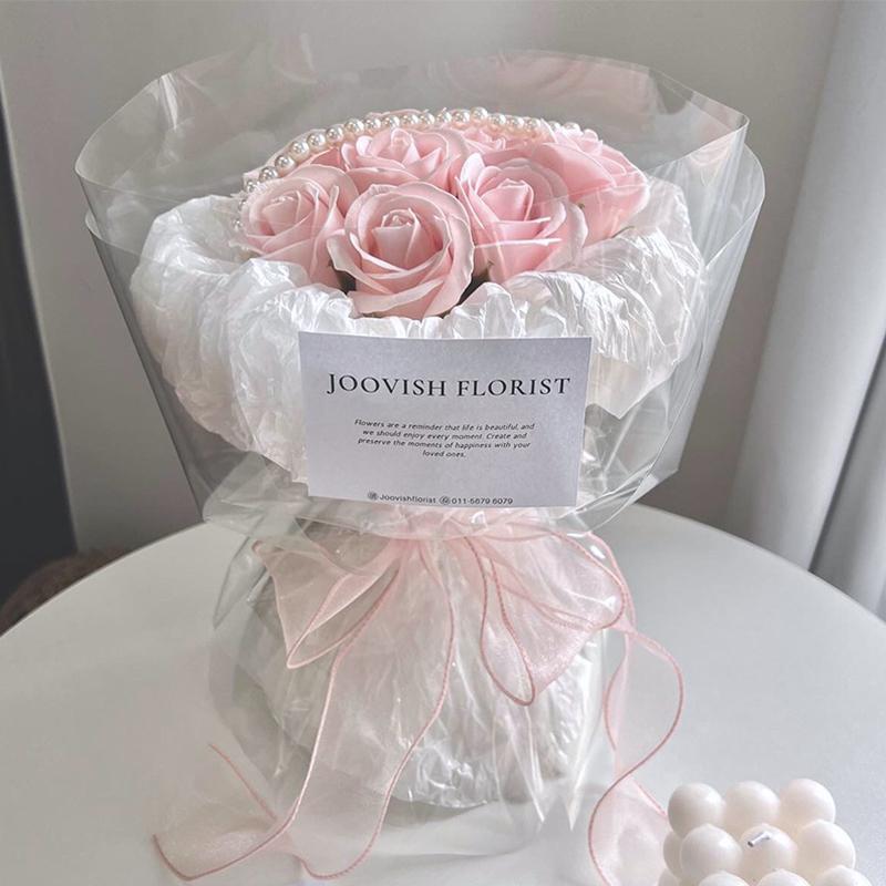 Ribbon Organza Roll - Nastro in organza con motivo floreale,