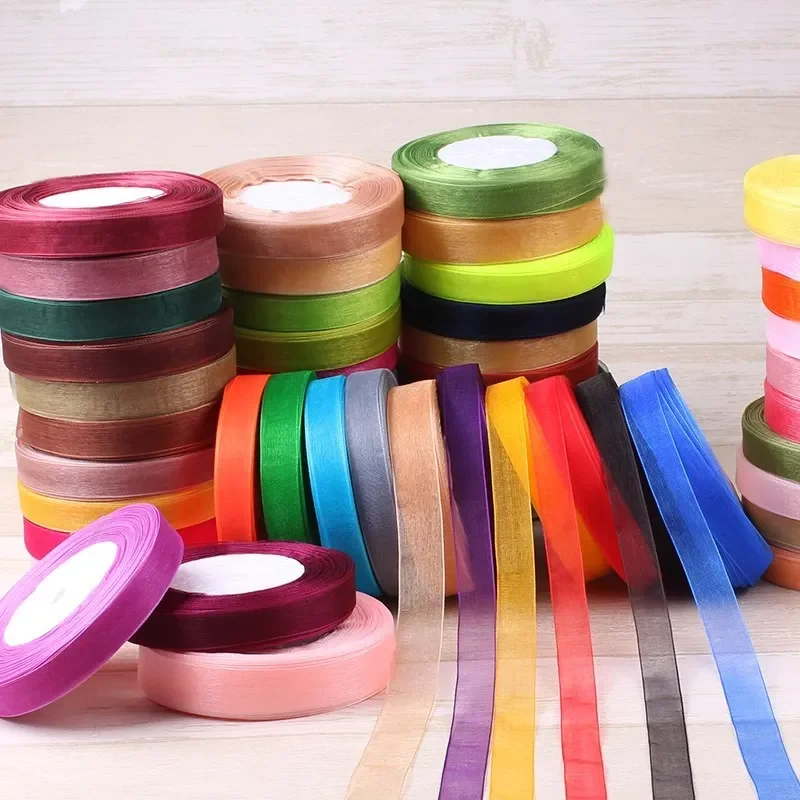 Ribbon Organza Roll - Nastro in Organza 15mm 50 Iarde/Rotolo