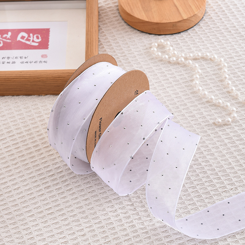 Ribbon Organza Roll - 20 yarde rotolo 4CM strass nastri