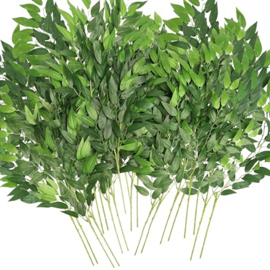 Ruscus Stem Faux - Steli di Ruscus Artificiale Italiano, Confezione