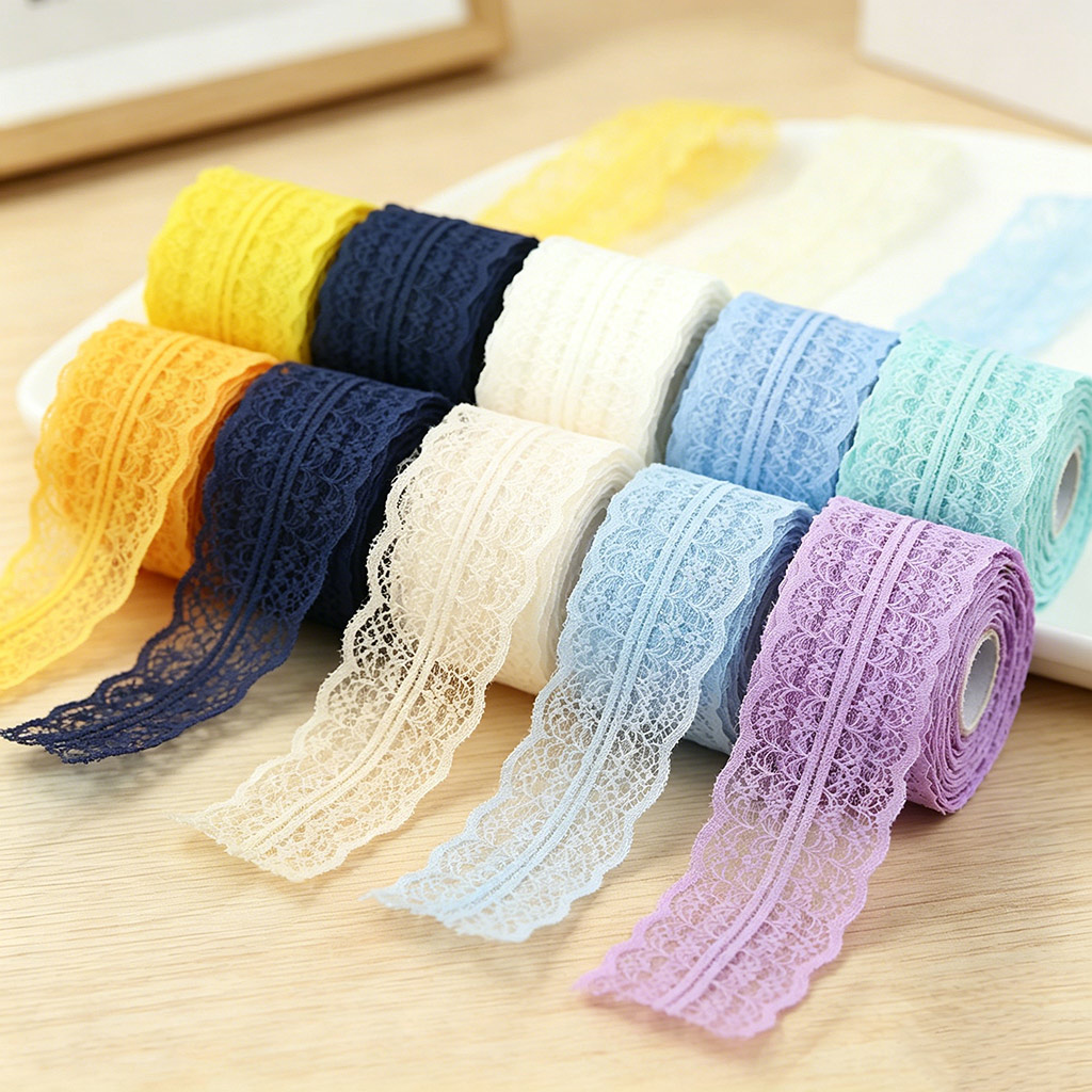 Ribbon Organza Roll - (5 Iarde/Rotolo) Nastro in Pizzo Bianco