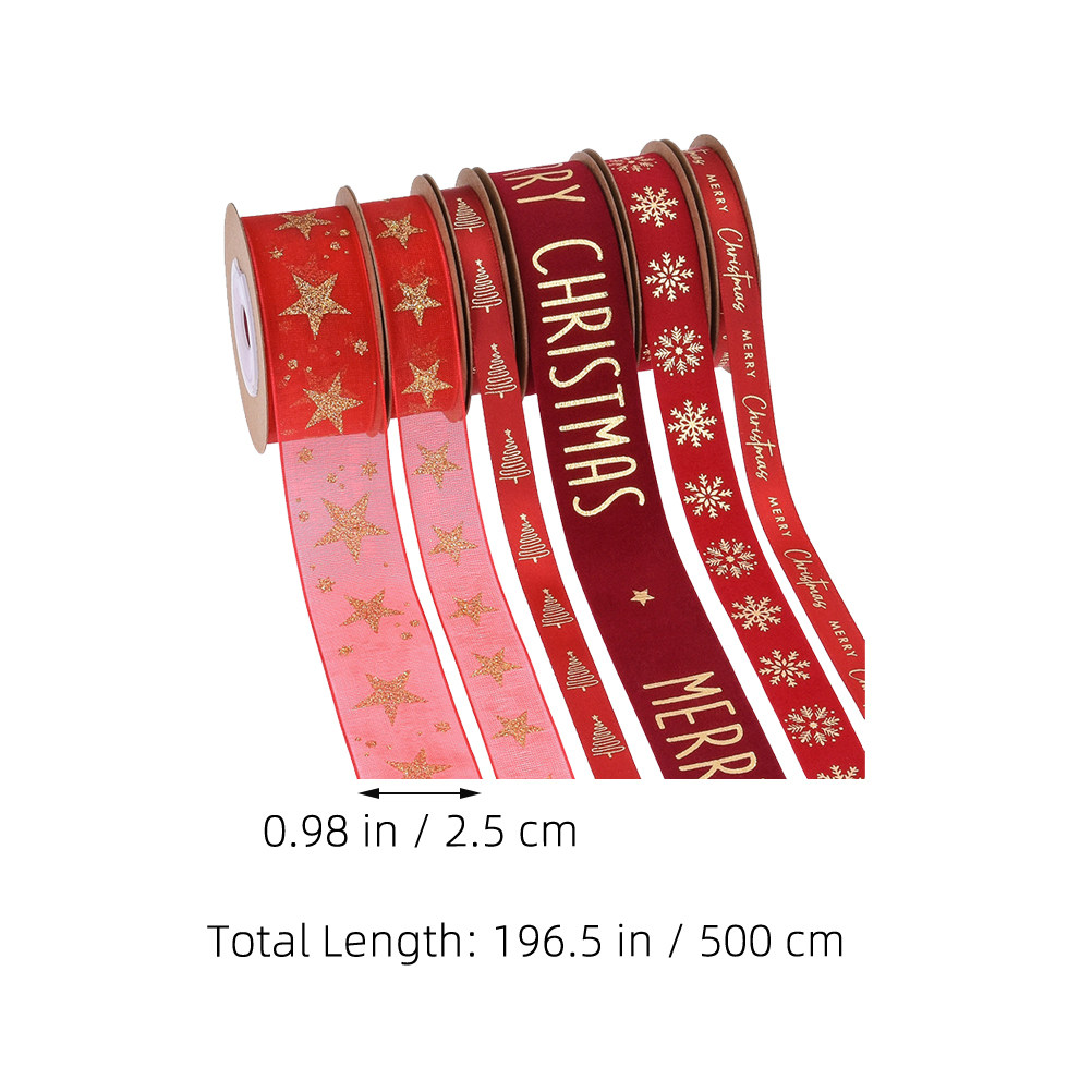 6 Rotoli di Nastro Natalizio i - Ribbon Organza Roll recensione e prezzo