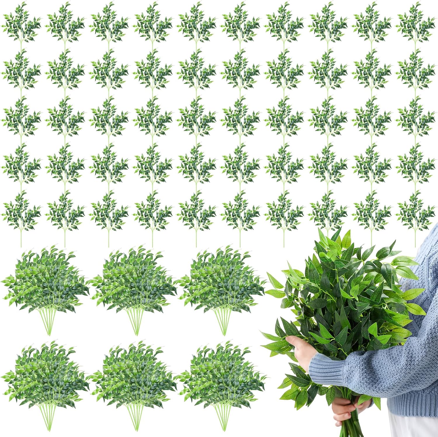 100 Pezzi di Steli Artificiali - Ruscus Stem Faux recensione e prezzo